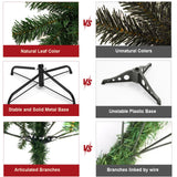 GTPLAYER 6.5ft Christmas Tree Artificial Xmas Tree with 200 Warm LED Lights & 1000 Branch Tip, Premium Pine Tree Party Decorations for Home, Foldable Stand, Easy Assembly GTPLAYER