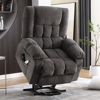 BOSMILLER Power Lift Recliner Chair Recliners for Elderly with Heat and Massage Recliner Chair for Living Room with Infinite Position and Side Pocket,USB Charge Port