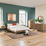 Signature Design by Ashley Deanlow Mid-Century Modern 6 Drawer Dresser with Safety Stop for Bedroom, Light Brown & Black Signature Design by Ashley