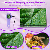 Microscope for Kids - Mini Pocket Handheld Microscope for Toddlers-STEM Educational Science Kit Toys for Christmas Birthday Gifts Toys for 5 6 7 8 9 10 11 12 Year Old Girls（Purple） Ashfly