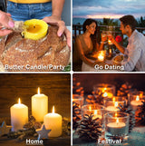 Nuozme 50 Pcs 6" Natural Candle Wicks,Pre-Waxed by 100% Beeswax & Tabbed with 60Pcs Candle Wick Stickers and 5 Pcs Wooden Candle Wick Centering Device, for Candle Making，Candle DIY Nuozme