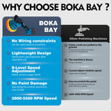Boka Bay Cordless Car Buffer Polisher Kit with 21V 2x2000mAh Batteries & 9 Pcs Attachments, Car Polisher with 8 Variable Speed 2800-5500RPM, Orbital Polisher for Detailing, Sanding, Scratch Removing Boka Bay