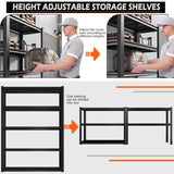 REIBII Garage Shelving Heavy Duty 2500LBS Storage Shelves 40" W Garage Shelves Heavy Duty Shelving Metal Shelves for Warehouse, Basement, Pantry, 40" W x 17.7" D x 72.2" H, 2Pack REIBII