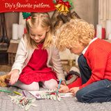 Wooden Christmas Ornaments to Paint Christmas Tree Decoration Cutouts Unfinished 3Pack 7 inches, Wood DIY Blank Christmas Tree Table Sign Ornament for Home Crafts Hanging Decoration with String Base Sophena