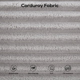 70.87" Cloud Loveseat Sofa, Boneless Corduroy Loveseat Couches, Sofa in a Box, 2 Seater Deep Seat Couch with Convertible Sofa Bed for Apartment, Office, Living Room, No Assembly Required (Light Grey) atosela