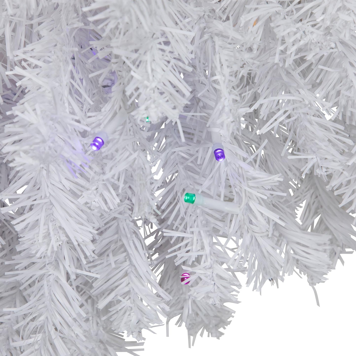 Northlight Pre-Lit White Pine Battery Operated Christmas Wreath - 36" - Multicolor LED Lights