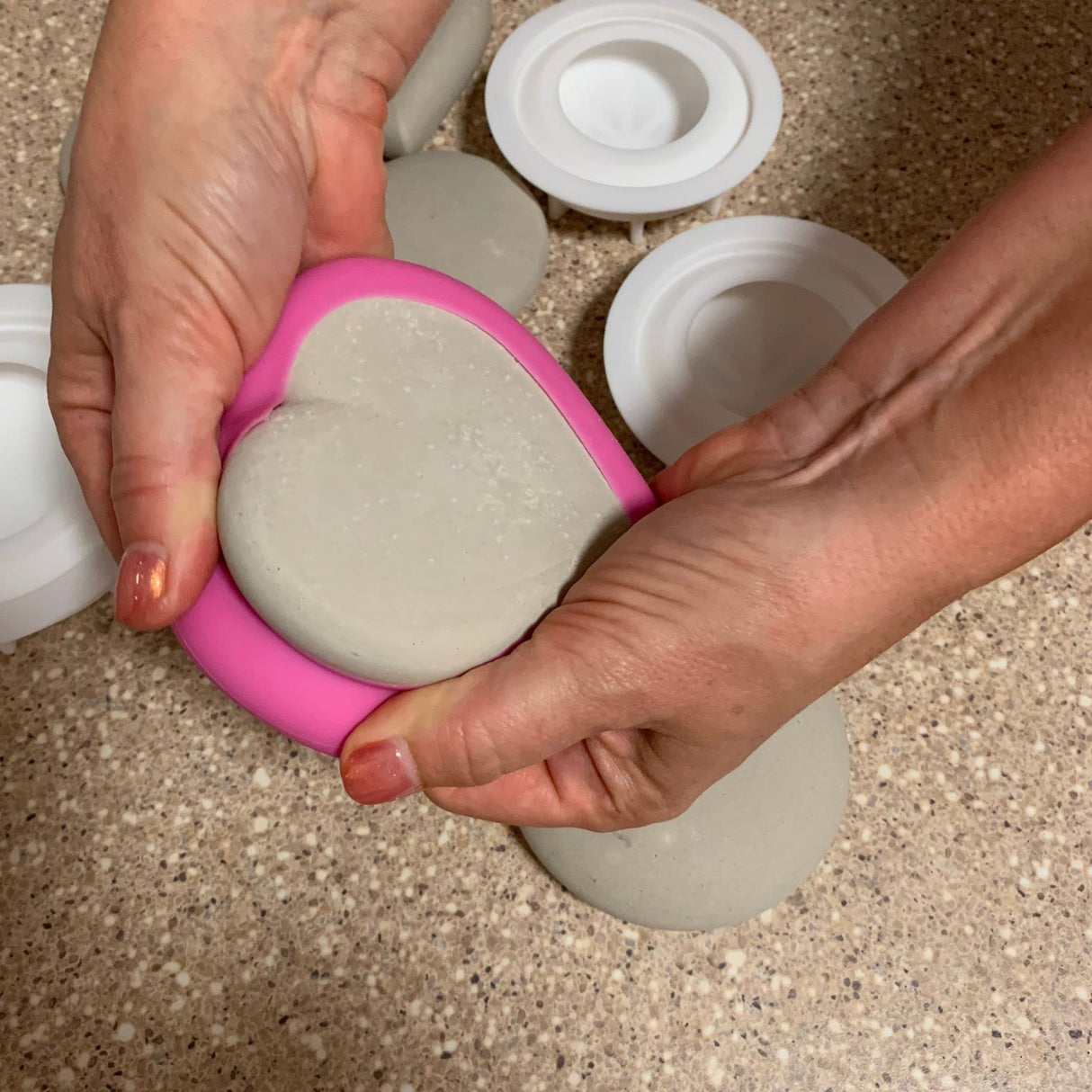 Heart Mold - Happy Dotting Company - Smooth Shape for Casting - Rock Crafts - Valentines Day Craft - Stone Art and Dot Art Mandalas, Kindness Rocks Happy Dotting Company