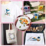 12 Sheets 12 Colors Embroidery Fabric, Pre-Cut Natural Cotton Embroidery Cloth Fabric, Embroidery Cloth Squares for Embroidery Garment Craft (5.9×5.9Inch) Nitelemn