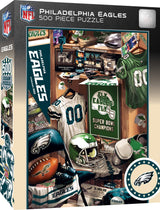 MasterPieces Game Day 500 Piece Jigsaw Puzzle for Adults - NFL Philadelphia Eagles Locker Room - 15"x21" Masterpieces