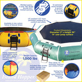 Island Hopper 17' Bounce N Splash Padded Water Bouncer Island Hopper