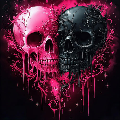 MAXBYE Halloween Diamonds Art Kits for Adults, 5D Skull Love Heart Diamond Painting Kits for Beginnert, DIY Full Drill Diamond Art for Home Wall Decor and Gift 12x12in MAXBYE