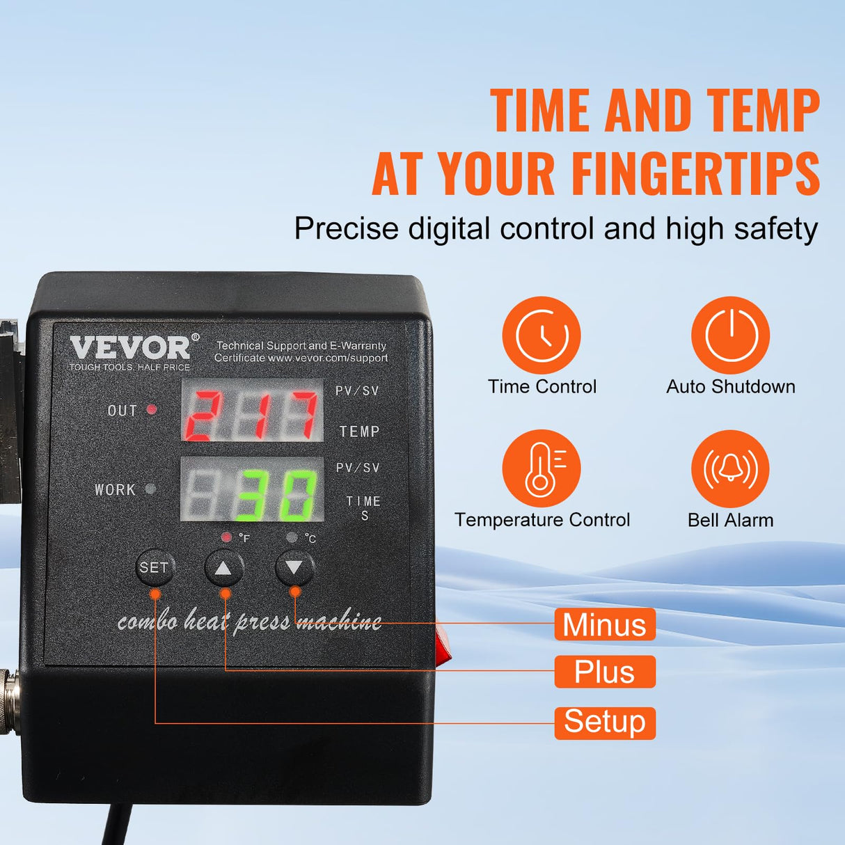 VEVOR 15x15 Heat Press Machine 2 in 1 for T Shirts and Hats, Swing Away T Shirt Press Machine, Professional Heat Press for Sublimation, Vinyl, Heat Transfer Projects VEVOR