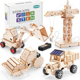 STEM Kits for Kids Ages 8-10 10-12, Wood Building Crafts Kit for Boys 8-12, Model Car Kit, 3D Wooden Puzzles Woodworking Science Projects, Construction Engineering STEM Toys for 8 10 13 12 14 Year Old Yutin