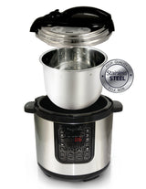 MegaChef MCPR120A 8 Quart Digital Pressure Cooker with 13 Pre-set Multi Function Features, Stainless Steel Megachef