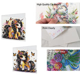TDFERAN 6 Packs DIY Diamond Art Cards Unicorn Diamond Painting Cards Holiday Card Making Kit Diamond Art Cards with Envelopes Diamond Painting Greeting Cards for Holiday Birthday Thanksgiving Day TDFERAN