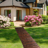 8.2 Ft Wooden Garden Pathway - Weather Resistant Outdoor Roll Out Decorative Walkway, Straight Walkway for Patio Beach Backyard Wedding Party Pathway MEWTOGO