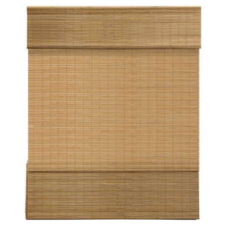 LazBlinds Cordless Bamboo Roman Shades, Custom Light Filtering Window Treatment, Roll Up Retro Bamboo Blinds for Windows, Carbonized LazBlinds