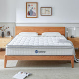 Selene Bedding Full Size Mattress, 12 Inch Mattress Full with Pocket Spring and Memory Foam for Pressure Relief, Motion Isolation, Edge Support, Medium Firm Mattress in a Box, CertiPUR-US, White Selene Bedding