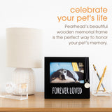 Pearhead Forever Loved Pet Keepsake Picture Frame, Photo Frame for Pet Owners and Dog Lovers, Ideal Memorial Gift for Loss of Dog and Pet Remembrance, Wall Mount And Tabletop Frame, Black Pearhead