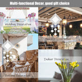 4Pack 8inch Sublimation Wind Spinner Blanks 3D Aluminum Metal Wind Sculpture Kinetic Spinners for Yard and Garden Indoor Art Ornaments Hanging Decoration (Rhombus) WindMage