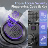 10-12 Rifle Safe, Gun Safe for Rifles and Pistols-Fingerprint, Biometric and Password Gun Cabinet, Rifle Safes for Home with No Assembly Required, Gun Locker Quick Access Marcree