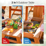 Dolphin Playground Cedar Wooden Swing Sets for Backyard, Playground Sets for Backyards with 2 in 1 Outdoor Table, Wave Slide, Climbing Wall, and 2 Belt Swings, Outdoor Playset, No Monkey Bar DOLPHIN PLAYGROUND T