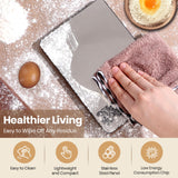 Yusshn Digital Kitchen Scale - Precision Food Scale for Cooking & Baking (1g/0.05oz Accuracy) - Waterproof Stainless Steel with LCD Display, Batteries Included - Weight in Grams & oz (Ash Silver) Yusshn