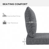 Outsunny 4-Piece Patio Chair Cushion and Back Pillow Set, Seat Replacement Patio, Cushions Set for Outdoor Garden Furniture, Gray Outsunny