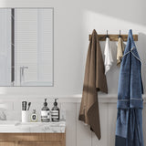 VERTORGAN Coat Hooks Wall Mounted, Wooden Hat Rack with 4 Hooks for Entryway, Bathroom,Bedroom(Brown) VERTORGAN