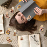 Wxiben Highland Cow Magnetic Bookmark - 12 Pcs Funny Animal Bookmarks Magnetic Floral Book Mark Magnets Cute Cow Magnets Bookmark Page Clip Gift for Book Lovers Students Teacher Reading Book Marks Wxiben