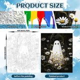 NPCSWXQ Paint by Numbers Kit for Adults Beginners, Ghost Floral Painting Crafts Number Art Paint Kits for Home Wall Bedroom Study or Office Decor Gift 16x20Inch NPCSWXQ