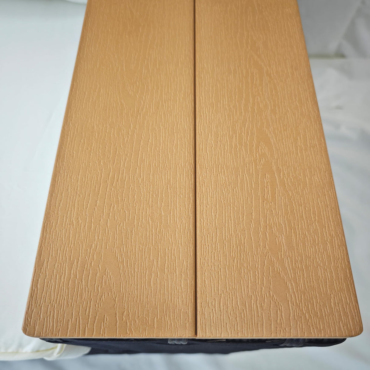 Outsunny 3-Seat Outdoor Patio Sofa with Cushions, PE Rattan Wicker Sofa with Wood Grain Wide Armrests, Outdoor Wicker Couch for Porch, Garden, Sunroom, Poolside, Beige Outsunny