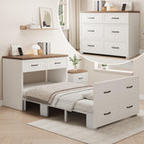 XIAO WEI Murphy Bed Cabinet with Mattress Included,76 * 33 Inches Twin Size Hideaway Bed with Storage for Adults Guests and Kids,Easy Pull Out and Folding,2 in 1 Small Fold up Space Saving WallBed XIAO WEI