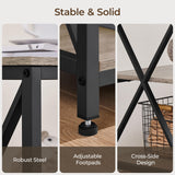 Yaheetech Console Table Behind Couch, Narrow Long 3-Tier Entryway Table with Metal Frame, Industrial Wood Foyer Table for Hallway, 55 Inch, Gray Yaheetech