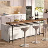 Tribesigns Console Table, 70.9 Inches Extra Long Sofa Table for Living Room, Industrial Narrow Console Sofa Tables Behind Couch, Entryway Hallway Foyer Table for Entrance, Rustic Brown Tribesigns