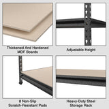 WORKPRO 5-Tier Metal Storage Shelving Unit, 36”W x 18”D x 72”H, Adjustable Storage Rack Heavy Duty Shelf with Particle Board, 4000 lbs Load Capacity (Total) for Garage Warehouse, Black/Silver WORKPRO