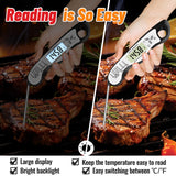 Meat Thermometer, IP67 Waterproof Digital Meat Thermometer with Backlight, Hold Function & Magnet for Grill, BBQ, Candy, Beef,Turkey，Gadgets Essentials BBQ Accessories Grill Gifts for Men Jamestry