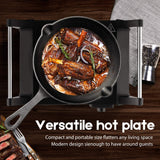 Techwood Hot Plate Portable Electric Stove 1500W Countertop Single Burner with Adjustable Temperature & Stay Cool Handles, 7.5” Cooktop for Dorm Office/Home/Camp, Compatible for All Cookwares Techwood