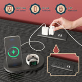 63" Long Dresser for Bedroom with 12 Fabric Drawers Entertainment Center with LED Lights & Power Outlets TV Stand for 70 Inch TV, Organizer for Bedroom, Black Romorgniz