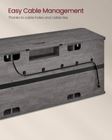 VASAGLE TV Stand for TVs up to 65 Inches, Farmhouse Entertainment Center with Sliding Barn Doors, TV Console Table for Living Room, Misty Gray ULTV324G68 VASAGLE