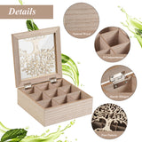 handrong Tea Box Organizer,Wood Teas Bag Holder,Tea Organizers and Storage,Tea Organizer for Teas Bags Coffee Packet for Home Kitchen Office handrong