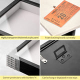 MUXIUNT 8x10 Shadow Box Picture Frame Display Case with Soft Linen Back and Thickened Panel,Black Deep Shadow Memory Box Frame 8x10 for Flower Baby Pet Wedding Photo Craft Memorial Gift MUXIUNT