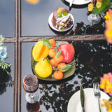 Homall 9 Pieces Dining Outdoor Furniture Patio Wicker Rattan Chairs and Tempered Glass Table Sectional Conversation Set Cushioned with Ottoman (Brown) Homall