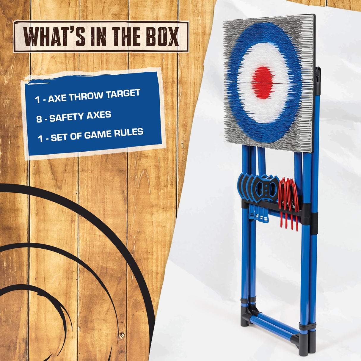 EastPoint Deluxe Steel Frame Axe Throw Target Game Set - Steel Frame for Indoors and Outdoors EastPoint Sports