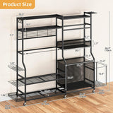 DWVO Sports Equipment Organizer, 3 Golf Bags Storage Stand with Wheels, Sport Gear Accessories Rack and Ball Organizer Bin for Garage DWVO