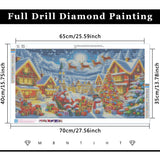 MBNTJHT Christmas Night Large Diamond Art Kits for Adults,DIY Santa Claus 5D Round Drill Diamond Painting Kits for Beginners, Large Gem Painting Art Craft Kit for Home Wall Decor 16x28 Inch. MBNTJHT