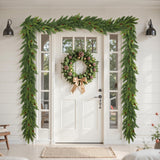 2PCS Christmas Garland, Cedar Garland -Realistic Greenery Cypress Pine Garland with Pinecone for Mantle Table Railing Fireplace Indoor & Outdoor Christmas Decoration Alupssuc