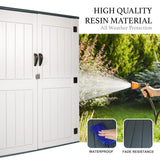 Plainsity Outdoor Storage Cabinet, 52 Cu ft Resin Storage Box for Patio Garden Yard - Weatherproof Outdoor Storage Shed for Tools Pool Supplies - Lockable Vertical Storage Shed Plainsity