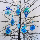 Winlyn 24 Sets Christmas Craft Kits Winter Crafts DIY Snowflake Baubles Ornaments Decorations Snowflake Foam Stickers Christmas Arts and Crafts for Kids Holiday Classroom Art Activities Party Favors Winlyn