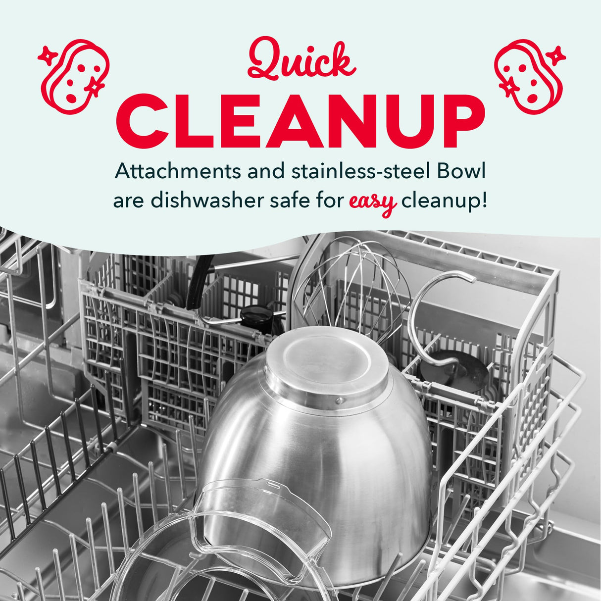 DASH Tilt-Head 3.5qt Stand Mixer 12 Speeds with Paddle, Dough Hook, and Whisk Attaachments - Cream DASH